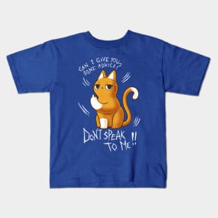 Don't speak to me - Sarcastic Quote - Sassy Cute Cat Kids T-Shirt